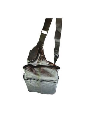 Vintage DB Design Black Leather Crossbody Bag One Size